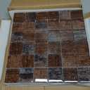Parrotile Glass Backsplash Tile for Kitchen Bathroom Wall Antique Bronze Brown 2x2 Glass Mosaic Tiles (Box of 5 Sheets)