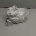 Geetery 4 Pcs Wooden Risers for Display Wood Pedestal Stand Mini Tray Stand Round Wooden Pedestal Holder Rustic Riser for Decor Tiered Tray Decor Home Kitchen, 4 Size(White)