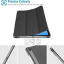 ProCase Smart Case for Galaxy Tab S10 Lite/S10 FE/S9 FE 10.9 Inch with S Pen Holder, Slim Trifold Stand Folio Hard Back Shell Protective Cover for 10.9" Galaxy Tab S10 Lite/S10 FE/S9 FE -Black