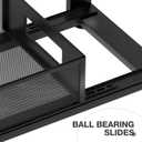 2 Pack Under Sink Organizer with Next-Gen Ball-Bearing Slides,2-Tier Pull Out Cabinet Storage,Height Adjustable Drawer Shelf for Bathroom,Kitchen,Laundry,Cabinet,Pantry, Black