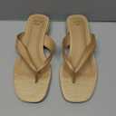 SWEET LIFE SANDAL HEEL THONG NATURAL COLOR, SIZE 8