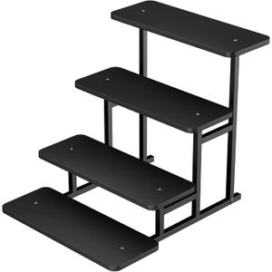 Cupcake Stand for 50 Cupcakes 4 Tiered Tray Stand for Food Cookie Wooden Dessert Display Risers for Party Wedding Buffet Stepped Risers Display Stands for Vendor Farmers Market Display, Black