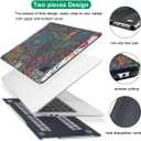 Compatible with M4 MacBook Air 13.6 inch Case 2025 2024 2023 2022 A3240 A3113 M3 A2681 M2 Chip, Crystal Printed Pattern Plastic Hard Case Cover for Mac Air 13 M4 Touch ID, Abundant Formula