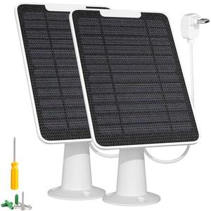 Solar Panel Charger with Micro USB Connection Compatible with Arlo Essential Spotlight/XL Spotlight Camera, 5W Arlo Essential Solar Panel, IP65 Waterproof 10ft Cable, (Not for 2K/2nd Gen), 2 Pack
