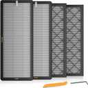 Tesla Model Y Frunk Air Filter Replacement, Front Trunk HEPA Air Intake Filter Kit with Activated Carbon for 2021-2025 Tesla Model Y Accessories, 4 Pack
