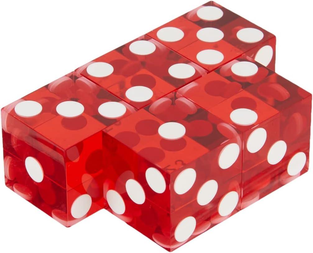 Trademark Poker 19mm A Grade Serialized Set of Casino Dice (Red)