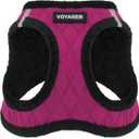 Best Pet Supplies - All Weather Mesh/Plush, Reflective, No Pull Harness for Small, Medium Dogs, Cats - Secure with Hook & Loop Fastener, Buckle, Double D-Rings - Red Rose Plush, XL (XL (Chest: 20.5 - 23"))