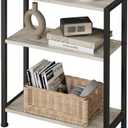 3-Tier Side Table, Small EndTable, Sofa SideTable for Narrow Spaces, Slim EndTable, NightstandTable, Skinny Bedside Table, for Living Room, Bedroom, Office, Greige