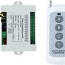 Four Channels Wireless Remote Control Industrial Four Button high-Power Remote Transmitter Remote Control Switch 12v 24v 36V Control Industrial Equipment Lamp Lifter Control