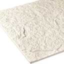 Faux Stone Wall Panels, 5-Pack 3D PU Cement-Texture Panels, Ivory