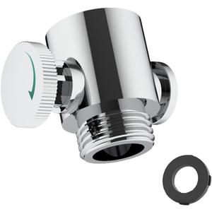 Shower Head Shut Off Valve, Button Type Shower Flow Control Valve with G1/2 Universal Size for Shower Arm and Hose or Bidet Sprayer (LY-811(With knob))