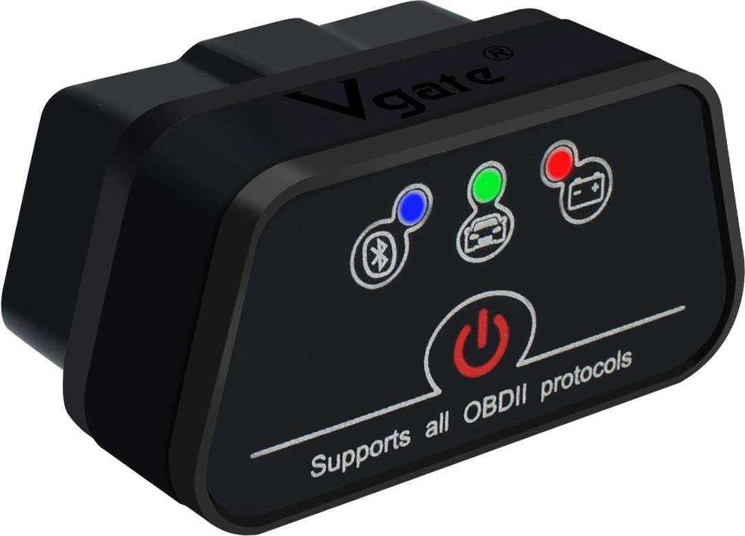 iCar2 OBD2 Bluetooth Adapter Diagnostic Scanner for iOS & Android : Auto-Connect Clear Error Code Live Data Reset Diagnostic Tool (Black)