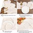 12 Pack Ivory White Table Runner 10Ft Cheesecloth Table Runner Rustic Gauze Table Runners Romantic Long Sheer Fabric Cheese Cloth Table Runners for Wedding Party Bridal Baby Shower