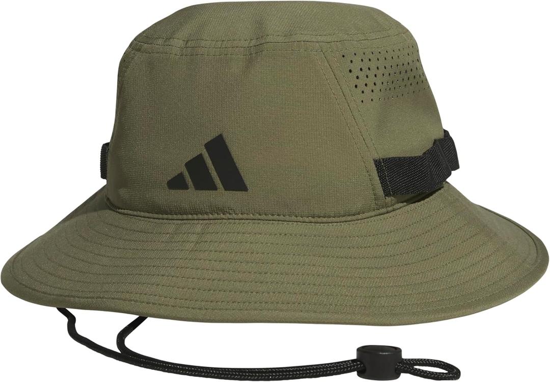 adidas Men's Victory Bucket Hat  Outdoor Sun Boonie for Fishing & Hiking (Large-X-Large, Olive Strata Green/Black/5.0)
