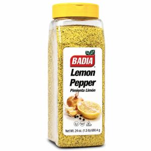 3 x Badia Lemon Pepper Seasoning, 24 oz – Zesty Citrus & Savory Blend (EXP 05/01/31)