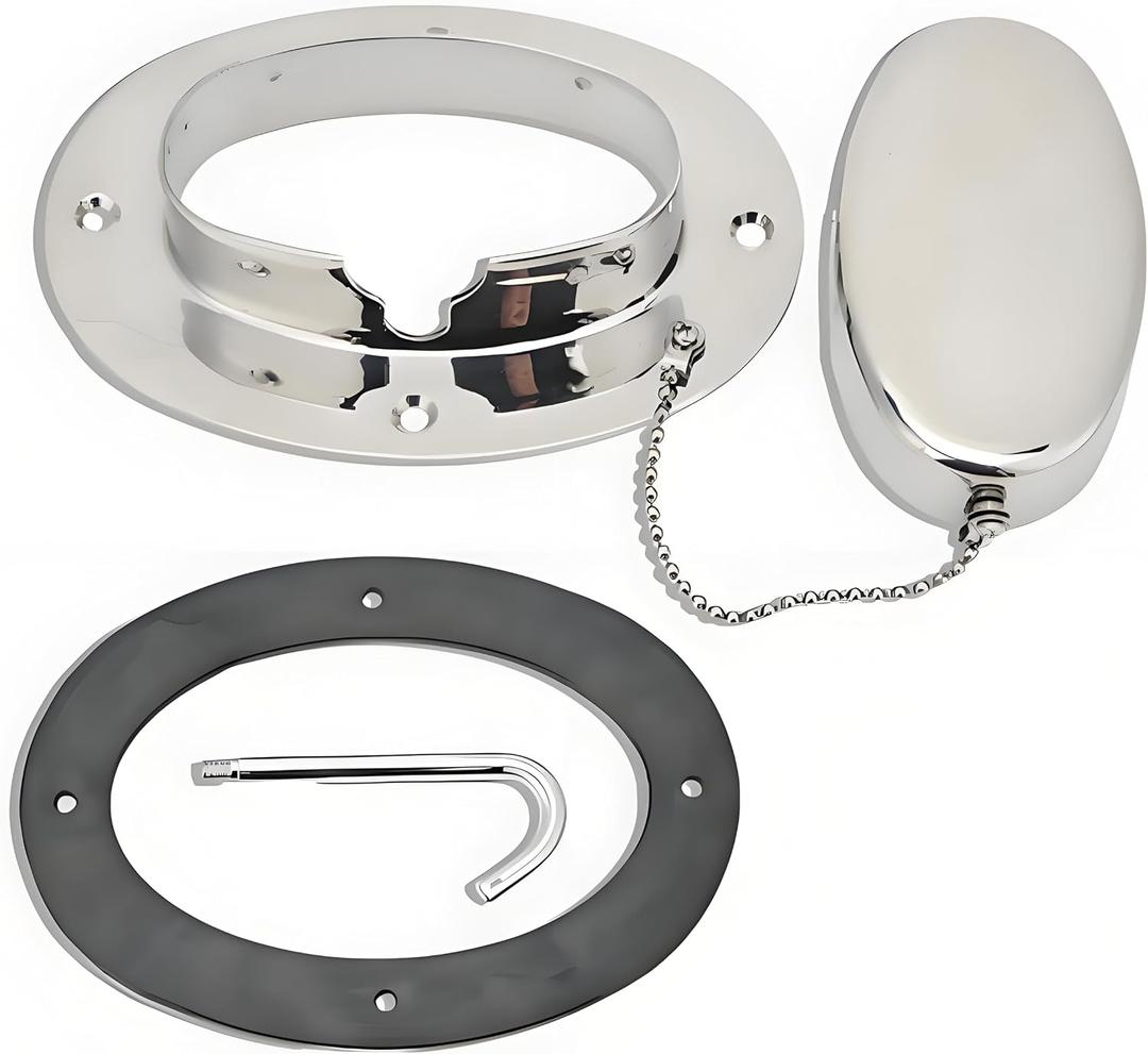 Oval Deck Pipe Hinged Chain Deck Pipe 304 Stainless Steel Chain Deck Pipe with Rubber Gasket Marine Yacht Accessories