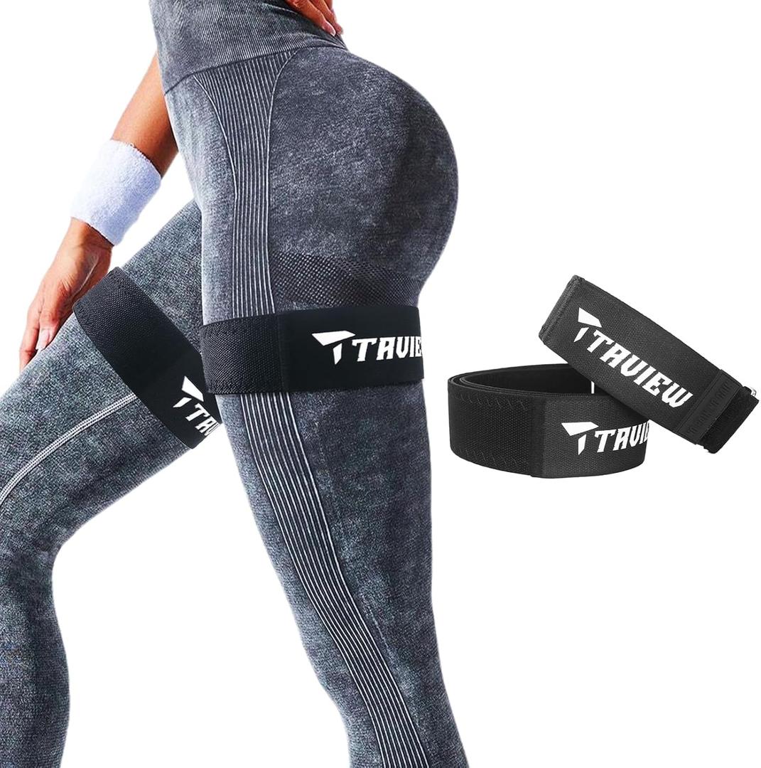 Occlusion Bands for Women Glutes & Hip Building, Blood Flow Restriction Bands BFR Bundle Booty Bands, Best Fabric Resistance Bands for Exercising Your Butt, Squat, Thigh, Fitness (Black)