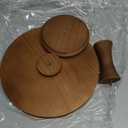 Rustic Round Wood Cake Stands, Brown Cupcake Pedestal Stand 9 Inch Dessert Display Riser Footed Wooden Cake Holder Tray Vintage Decorative Plate for Wedding Birthday Party Home Table Decor