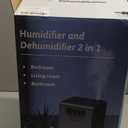Dehumidifier,2 in 1 Humidifier Dehumidifier Combo,102 OZ Water Tank Dehumidifiers for Home Bedroom,Basement Bathroom,Auto Shut Off,Sleep Mode,7 Colors LED Light (gray)