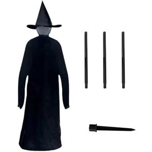 Light-Up Witches Halloween Decoration  Outdoor LED Garden Prop with Sensor Activation, Holding Hands Glowing Witches for Yard, Haunted House or Party Display (Wizard 1PCS, 57.09in)