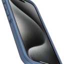 OtterBox iPhone 15 Pro MAX (Only) Defender Series Case - Baby Blue Jeans (Blue), screenless, Rugged & Durable, with Port Protection, Includes Holster Clip Kickstand