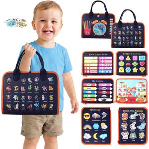 Toddler Busy Board Montessori Toys: for Toddlers 1-3 Year Old Educational Activity Book Sensory Board Travel Toy Ages 3-4 3-5 Learning Fine Motor Skills Preschool Quiet Book Gift for Boys Girls Kids