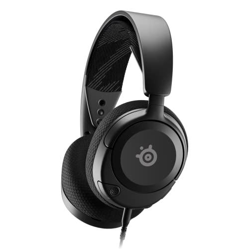 SteelSeries Arctis Nova 1 Multi-System Gaming Headset — Hi-Fi Drivers — 360° Spatial Audio — Comfort Design — Durable — Ultra Lightweight — Noise-Cancelling Mic — PC, PS5/PS4, Switch, Xbox, Black