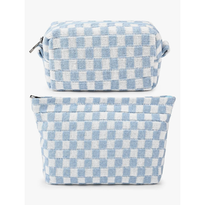 2 Pieces Makeup Bag Large Checkered Cosmetic Bag Capacity Canvas Mix Travel Toiletry Bag Organizer Cute Makeup Brushes Aesthetic Accessories Storage Bag for Women, Checkered Mix Blue
Amazon's