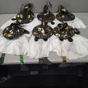 3pcs Halloween Hanging Floating Glowing Ghost Decorations, Polyester Swinging Ghosts Kit with Witch Hats and Lights up for Halloween Party House Garden Yard Patio Tree Outdoor Decor