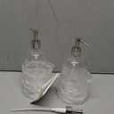 Refillable 32oz Dispenser Plastic Bottle 2pack with Steel Pumps, 1 Liter Crystal Clear Multi-Use Empty Container with Funnel for Shampoo, Conditioner, Body Wash, Liquid Hand Soap, Lotion