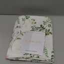 JINCHAN Spring Floral Kitchen Curtains Over Sink Farmhouse Linen Tier Curtains 24 Inch Length Cafe for Living Room Bathroom Botanical Small Drapes Rustic Light Filtering Rod Pocket 2 Panels Sage Green