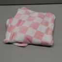 Yurhap Checkered Baby Blanket for Girls Pink Fleece Baby Blankets for Girls Boys, Warmer Comfort Lightweight Bed Blanket for Toddlers Infants or Newborn, 30''x40'', Pink