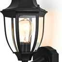 Porch Lights Outdoor Motion Sensor Wall Sconce Anti-Rust Aluminum, Exterior Outdoor Wall Lights Dusk to Dawn Porch Light Fixture Wall Mount for House Outside Patio (1 Pack, Black)