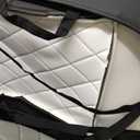 Custom Napa Leather Seat Covers for Chevy Silverado & GMC Sierra Crew Cab, 46-Split Flat Rear Bench Design, Compatible with 2019-2026 1500 and 2020-2026 2500HD 3500HD(Full Set, Black&Gray)