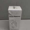 White Hand Soap Dispenser with No Rust Pump for Bathroom and Kitchen Countertops Refillable Striped Matte Plastic 8.5 oz 