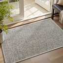 MontVoo Door Mat Indoor Entrance Doormat, Absorbent Durable Rubber Non Slip Front Door Mat for Inside Entry Entryway Dirt Trapper Welcome Mat, Beige 17''x30''