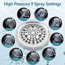 9-Setting Rain Shower Faucet Trim Kit Compatible with 13/14 Series, High Pressure 5.5" Round Rain Shower Head& Tub Handle Set, Chrome (Valve& Catridge Not Inclued)