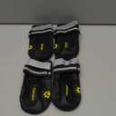 QUMY Dog Shoes for Large Dogs, Medium Dog Boots & Paw Protectors for Winter Snowy Day, Summer Hot Pavement, Water-Resistant in Rainy Weather, Outdoor Walking, Indoor Hardfloors Skid-Resistant Sole (Size 6: 2.6''x3.0''(W*L) (Pack of 4))