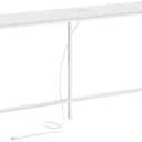 SUPERJARE Console Table with Outlet, 63 Inch Sofa Table with Charging Station, Narrow Entryway Table, Skinny Hallway Table, Behind Couch Table, for Living Room, Plants, White (7.9"D x 63"W x 31.5"H)