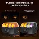 Comgrow Filament Dryer 4 Spools, SH03 Filament Storage Box, 200W PTC Heats Up to 85C, Fast Drying Auto Dehumiditification Dual Independent Heating Chambers for PLA PETG ABS TPU ASA1.75/2.85 mm