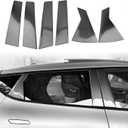 YOUTOOCAR Door Window Pillar Post Trim Covers Compatible with Kia EV6 2022-2025 Accessories (Carbon Fiber Pattern)