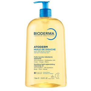 Bioderma Atoderm Shower Oil, Cleansing Oil For Face & Body, Nourishing Cleansing Oil For Dry to Atopic Sensitive Skin For Softer & Smooth Skin For Your Whole Family