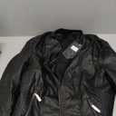 Faux Leather Jacket Women Motorcycle Zipper Bomber PU Bike Coat with Pockets Size M