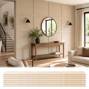 Paulownia Wood Wall Panel Board Batten Panel Kit 7.87ft x 3.94 ft
DIY Paintable, Shiplap Wall Paneling Kit, Wood Wainscoting Panels, for Interior Living Room Bedroom Home Decor