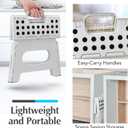 Handy Laundry Folding Lightweight Step Stool - Sturdy Enough to Support Adults and Safe Enough for Kids - Opens Easy with One Flip - Great for Kitchen, Bathroom or Bedroom (White - 9 Inch)
