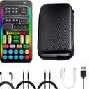 Real-Time Voice Changer with Sound Card  8 Voice Effects, Full Accessories Included (Earphone, 2 Adapters), Plug & Play, Compatible with PC, PS5, Xbox, Switch, Android & iOS