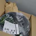 Good Pet Stuff Hidden Cat Litter Box Enclosure with Artificial Plant, Decorative Round Planter, Vented Carbon Charcoal Filter for Odor Control, Easy-to-Clean, Made in USA, Base Kit, Gray