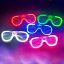 HWG LED Glow in the Dark Glasses Light Up Glasses for Neon Parties, Birthdays, Halloween, Raves, and More