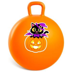 PlayZap Hopper Balls for Kids 3-8, Orange 18 Inches Bouncy Ball with Handle, Inflatable Bouncing Jumping, Hippity Hop Toys Girls Boys Gifts