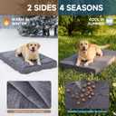 Waterproof Dog Bed for Crate, Reversible Outdoor Dog Crate Bed, Kennel Beds Pet for Small Dogs, Waterproof, Wipeable, Anti-Slip, Washable, 23" x 17", Dark Grey